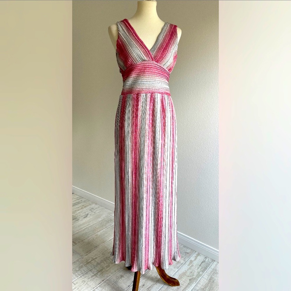 Fashion Mia pink and silver dress. Size M